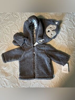Carter’s Just One You Baby Husky Fleece Jacket Mittens XS 0-3M NWT